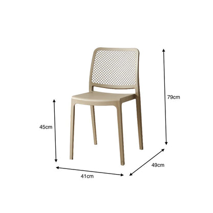 TuHome Manhattan Modern Dining Chair, Sophisticated High-Bac - Taupe