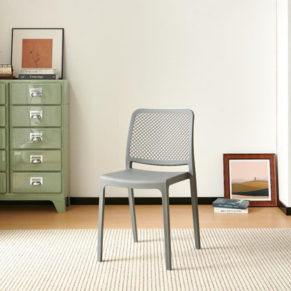 TuHome Manhattan Modern Dining Chair, Sophisticated High-Bac - Grey