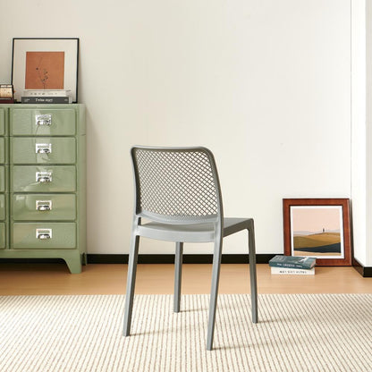 TuHome Manhattan Modern Dining Chair, Sophisticated High-Bac - Grey