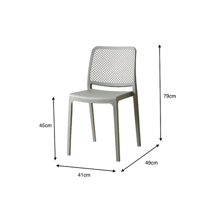 TuHome Manhattan Modern Dining Chair, Sophisticated High-Bac - Grey