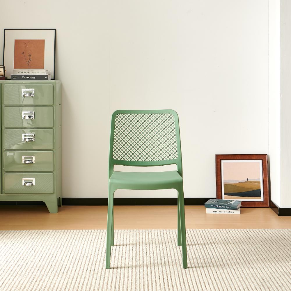 TuHome Manhattan Modern Dining Chair, Sophisticated High-Bac - Olive
