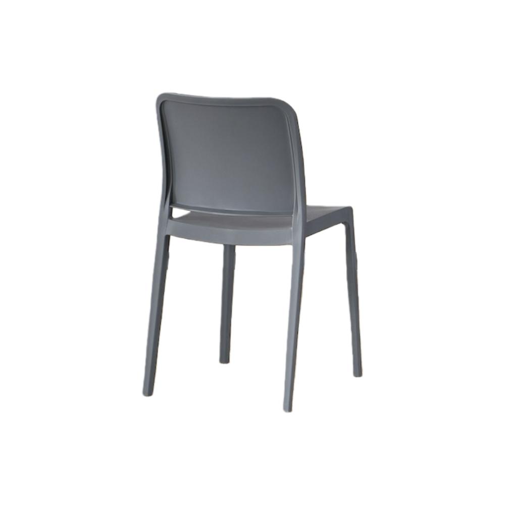 TuHome Triveca Mid-Century Modern Dining Chair, Luxe Upholst - Grey