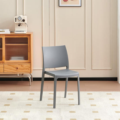 TuHome Soho Modern Dining Chair, Contemporary Compact Accent - Dark Grey