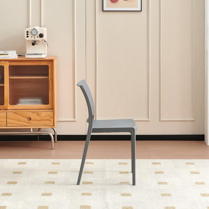 TuHome Soho Modern Dining Chair, Contemporary Compact Accent - Dark Grey