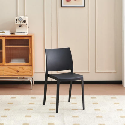 TuHome Soho Modern Dining Chair, Contemporary Compact Accent - Black