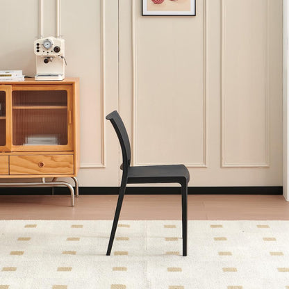 TuHome Soho Modern Dining Chair, Contemporary Compact Accent - Black