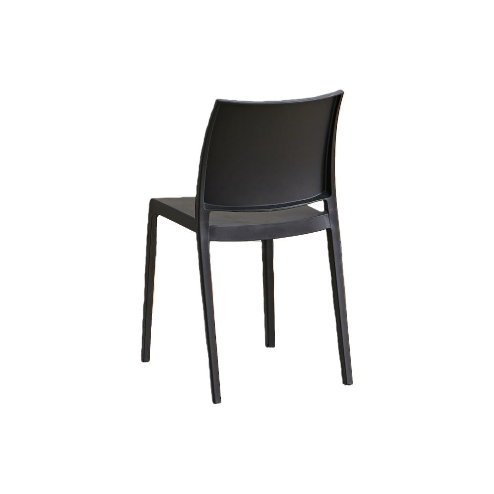 TuHome Soho Modern Dining Chair, Contemporary Compact Accent - Black