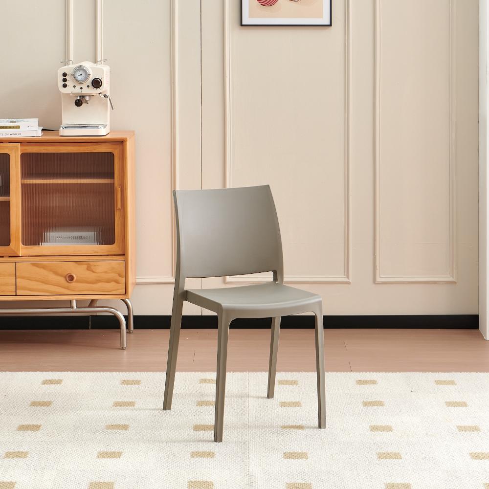 TuHome Soho Modern Dining Chair, Contemporary Compact Accent - Taupe