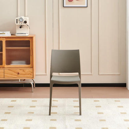 TuHome Soho Modern Dining Chair, Contemporary Compact Accent - Taupe