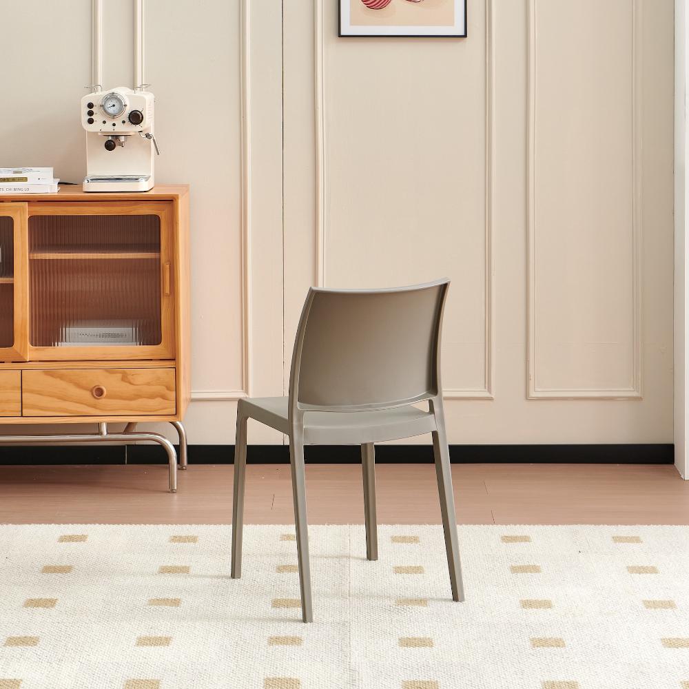 TuHome Soho Modern Dining Chair, Contemporary Compact Accent - Taupe