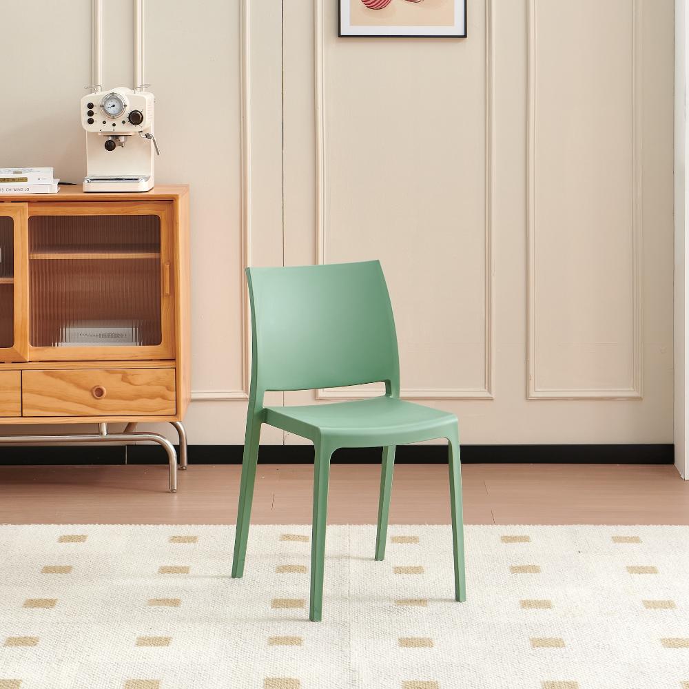 TuHome Soho Modern Dining Chair, Contemporary Compact Accent - Green