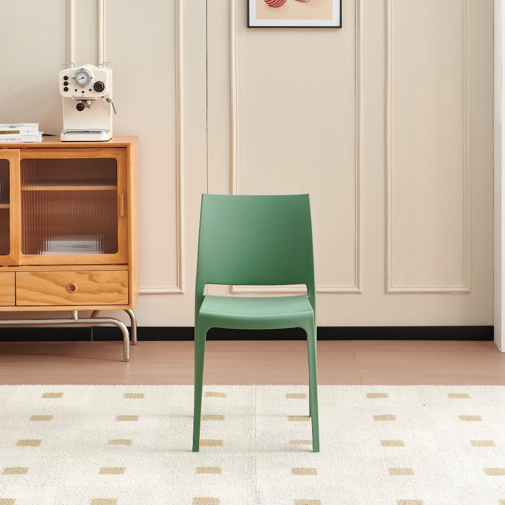 TuHome Soho Modern Dining Chair, Contemporary Compact Accent - Green