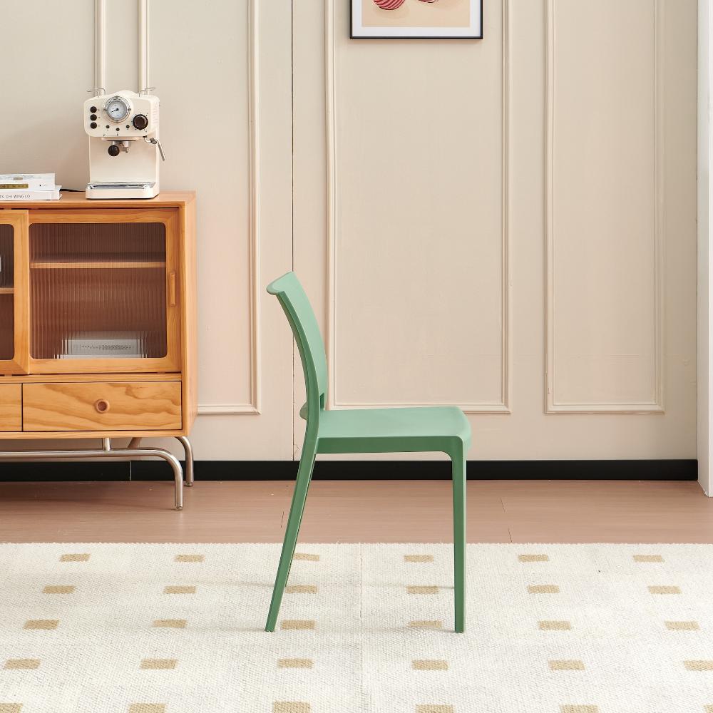 TuHome Soho Modern Dining Chair, Contemporary Compact Accent - Green
