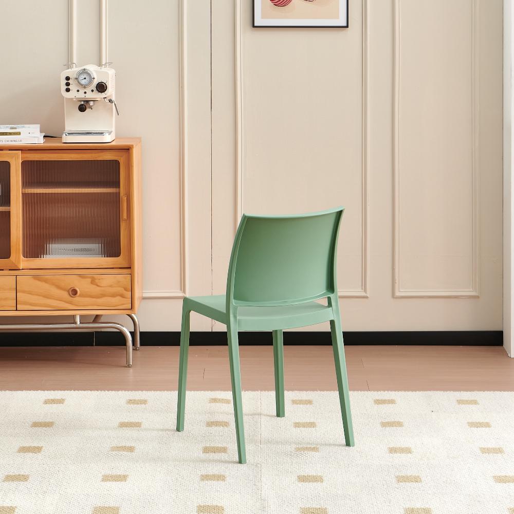 TuHome Soho Modern Dining Chair, Contemporary Compact Accent - Green