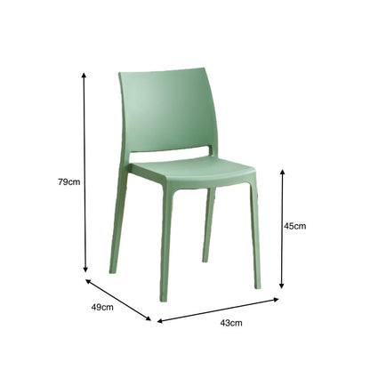 TuHome Soho Modern Dining Chair, Contemporary Compact Accent - Green