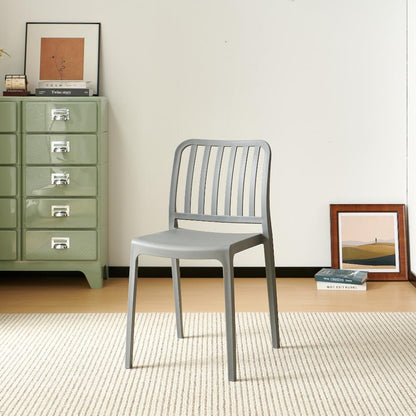 TuHome Brooklyn Industrial Dining Chair, Modern Urban Accent - Dark Grey