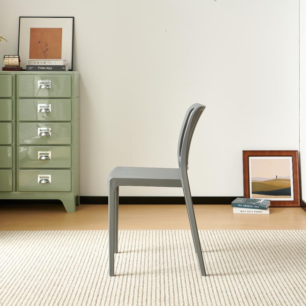 TuHome Brooklyn Industrial Dining Chair, Modern Urban Accent - Dark Grey