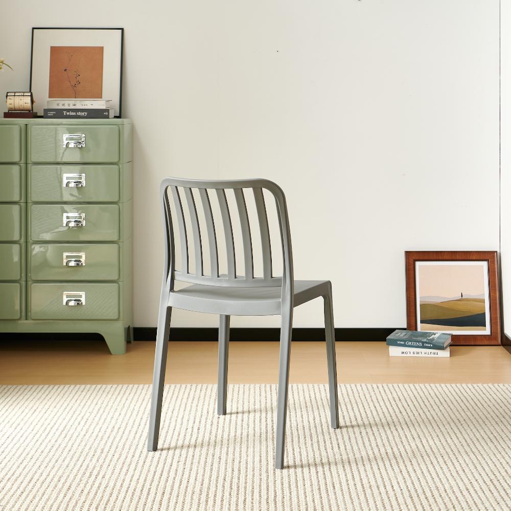 TuHome Brooklyn Industrial Dining Chair, Modern Urban Accent - Dark Grey