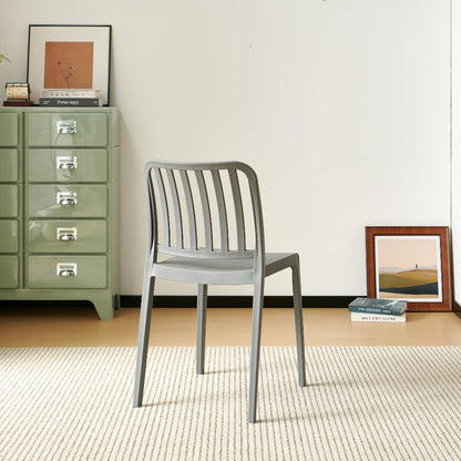 TuHome Brooklyn Industrial Dining Chair, Modern Urban Accent - Dark Grey