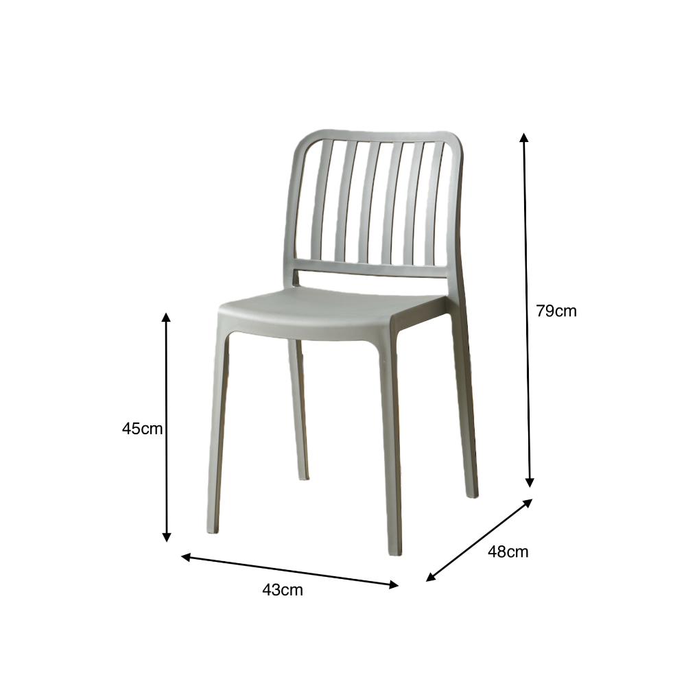 TuHome Brooklyn Industrial Dining Chair, Modern Urban Accent - Dark Grey