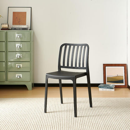 TuHome Brooklyn Industrial Dining Chair, Modern Urban Accent - Black