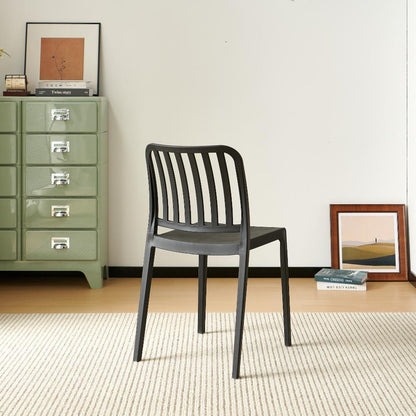 TuHome Brooklyn Industrial Dining Chair, Modern Urban Accent - Black