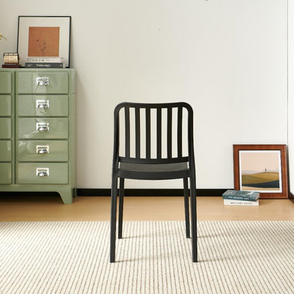 TuHome Brooklyn Industrial Dining Chair, Modern Urban Accent - Black
