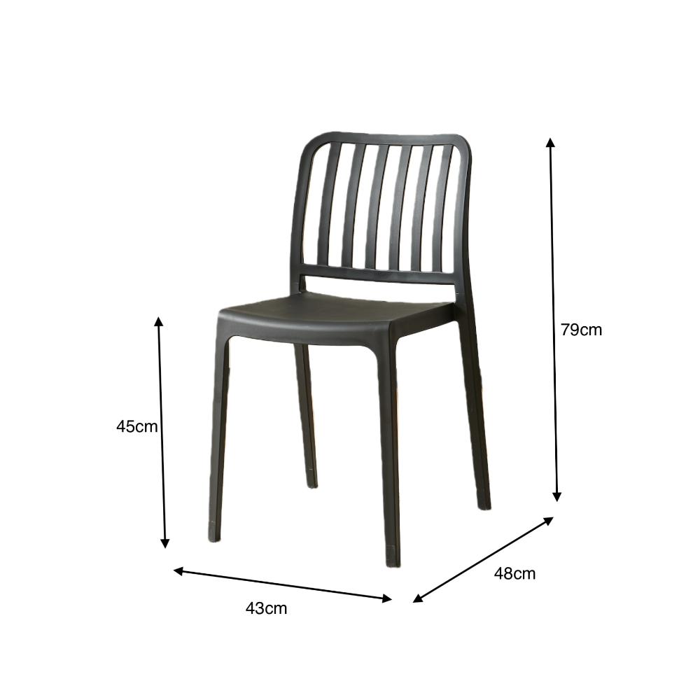 TuHome Brooklyn Industrial Dining Chair, Modern Urban Accent - Black