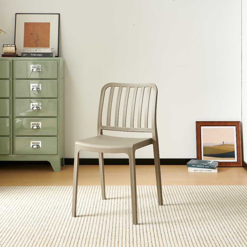 TuHome Brooklyn Industrial Dining Chair, Modern Urban Accent - Taupe