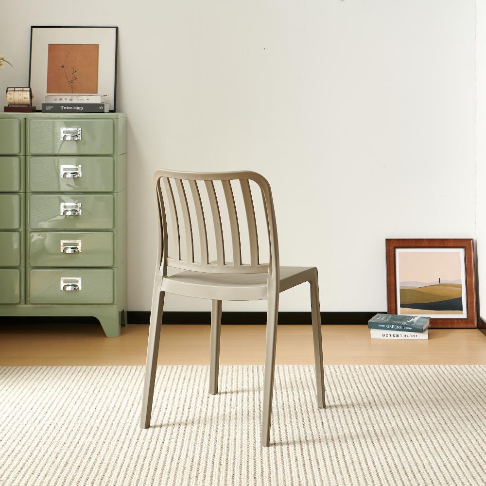 TuHome Brooklyn Industrial Dining Chair, Modern Urban Accent - Taupe