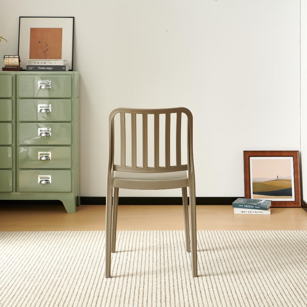 TuHome Brooklyn Industrial Dining Chair, Modern Urban Accent - Taupe