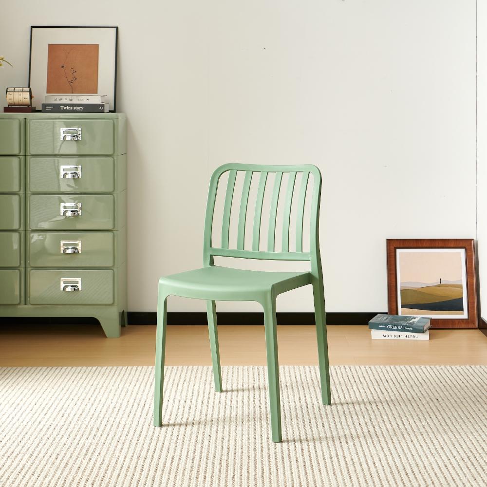 TuHome Brooklyn Industrial Dining Chair, Modern Urban Accent - Green