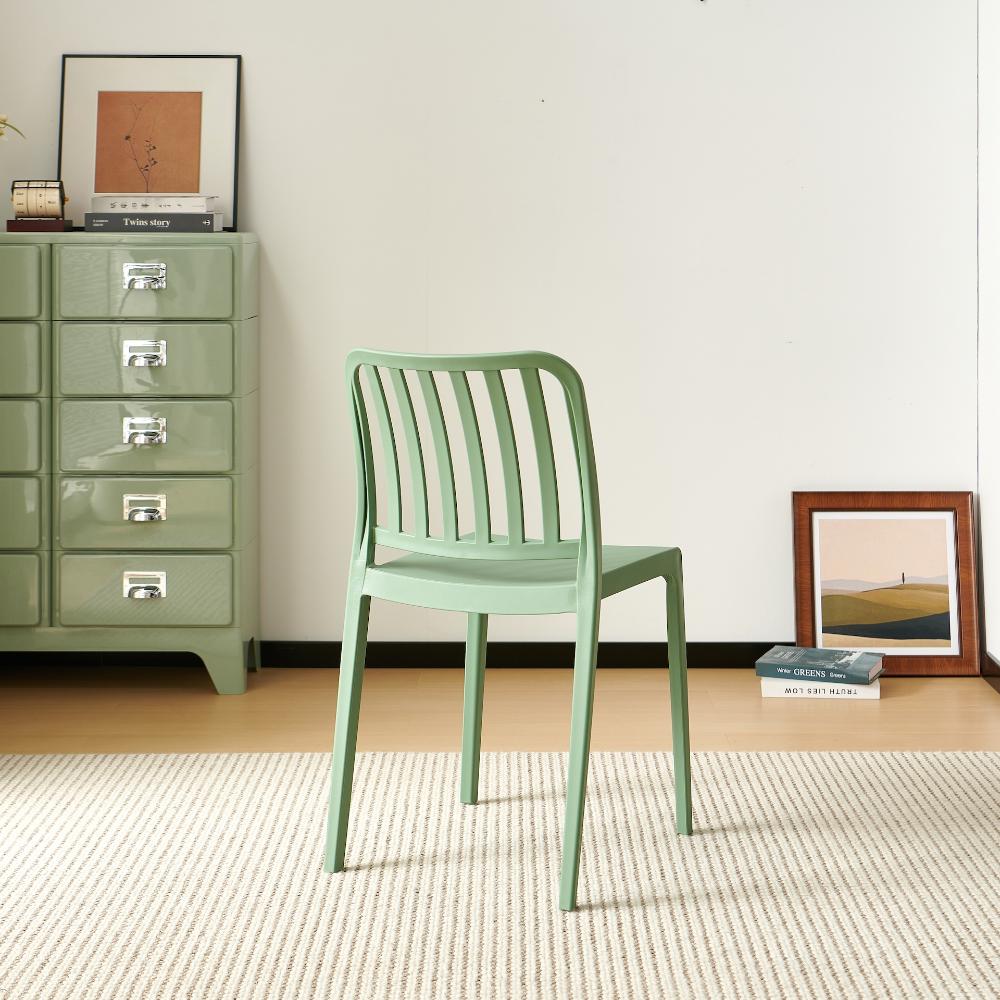 TuHome Brooklyn Industrial Dining Chair, Modern Urban Accent - Green