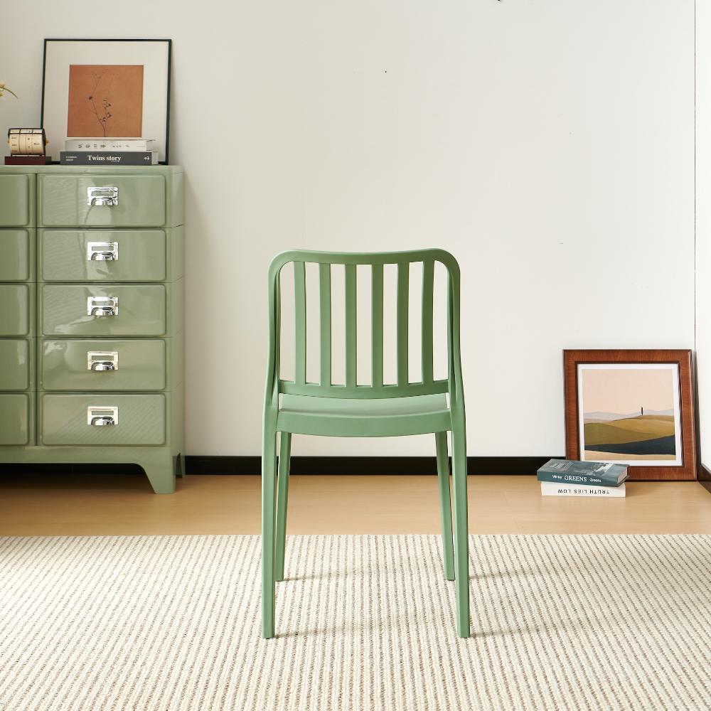 TuHome Brooklyn Industrial Dining Chair, Modern Urban Accent - Green
