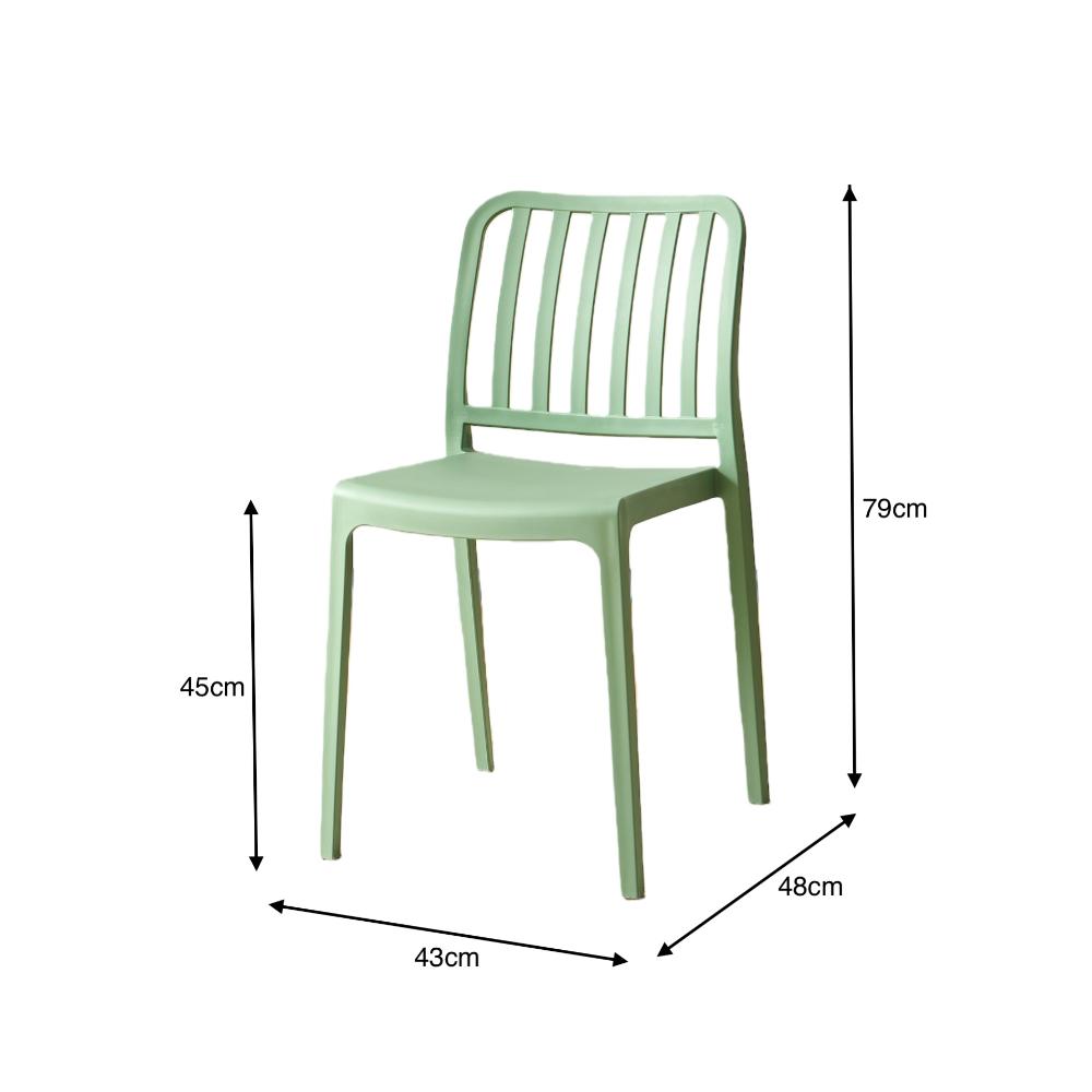 TuHome Brooklyn Industrial Dining Chair, Modern Urban Accent - Green