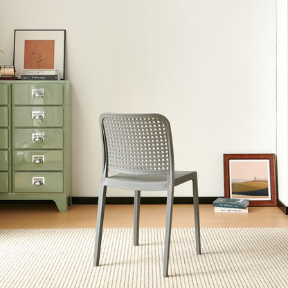 TuHome Bronx Industrial Accent Chair, Modern Urban Dining Ch - Grey
