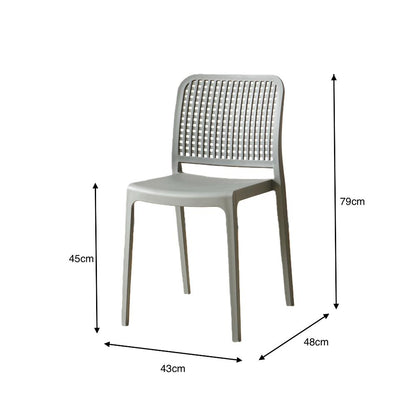 TuHome Bronx Industrial Accent Chair, Modern Urban Dining Ch - Grey