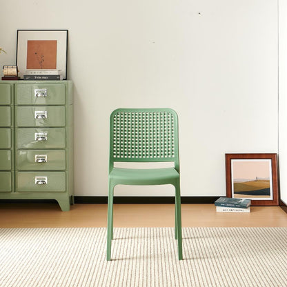 TuHome Bronx Industrial Accent Chair, Modern Urban Dining Ch - Olive
