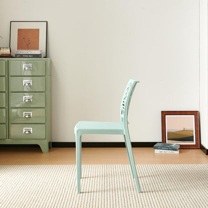 TuHome Harlem Modern Accent Chair, Contemporary Retro Dining - Light Blue
