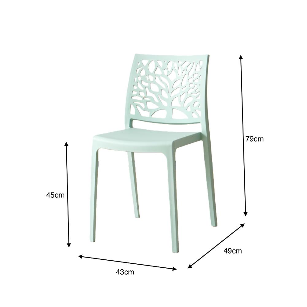 TuHome Harlem Modern Accent Chair, Contemporary Retro Dining - Light Blue