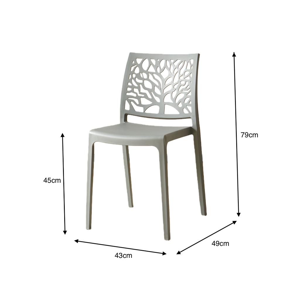 TuHome Harlem Modern Accent Chair, Contemporary Retro Dining - Dark Grey