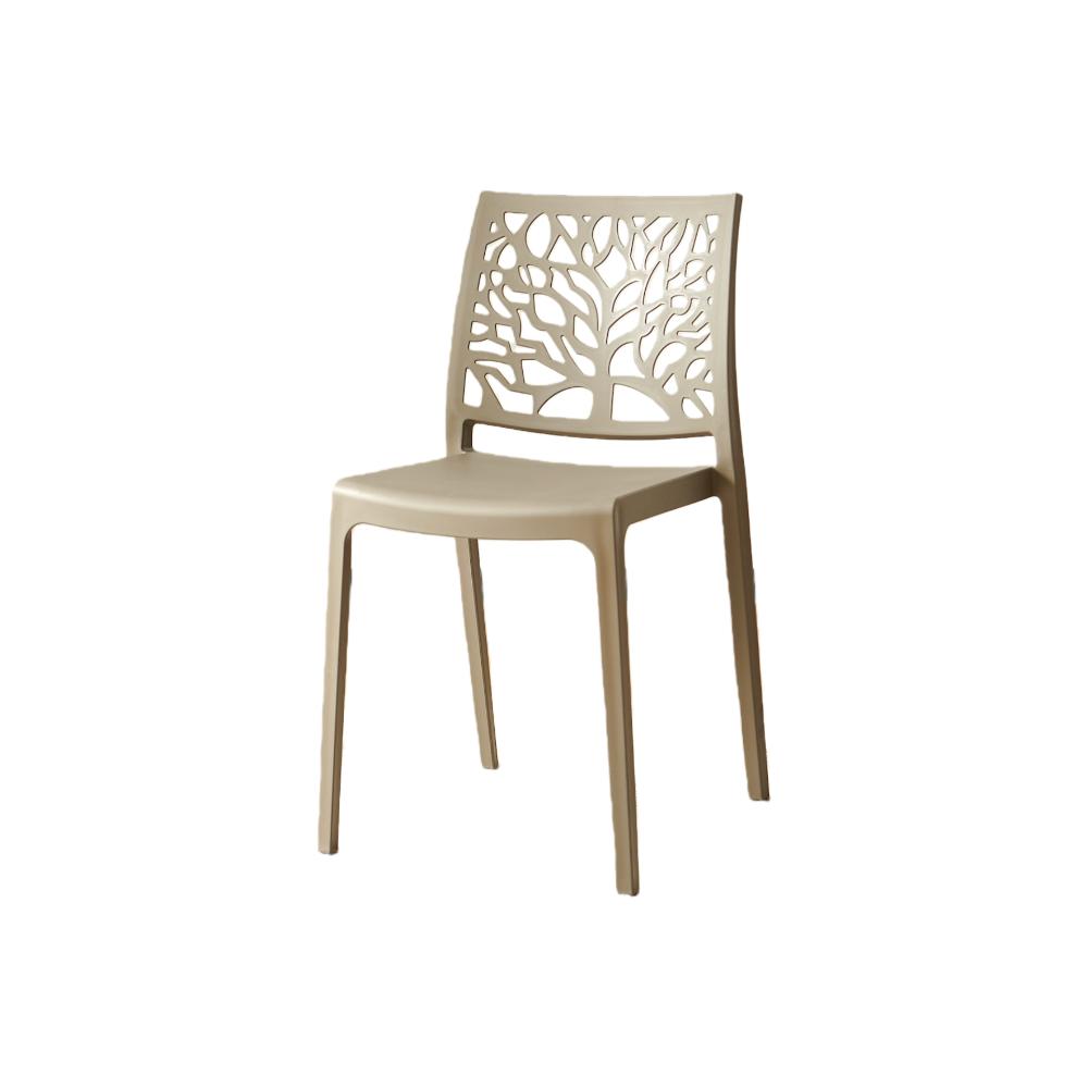 TuHome Harlem Modern Accent Chair, Contemporary Retro Dining - Taupe