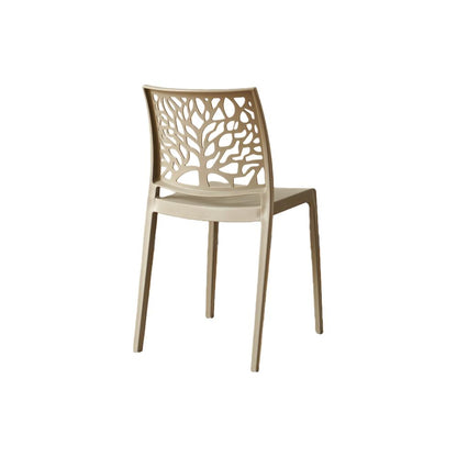 TuHome Harlem Modern Accent Chair, Contemporary Retro Dining - Taupe