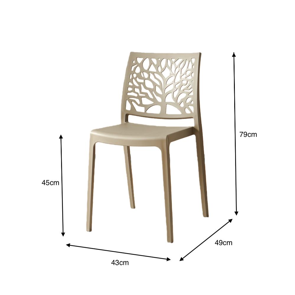 TuHome Harlem Modern Accent Chair, Contemporary Retro Dining - Taupe
