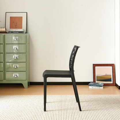TuHome Harlem Modern Accent Chair, Contemporary Retro Dining - Black