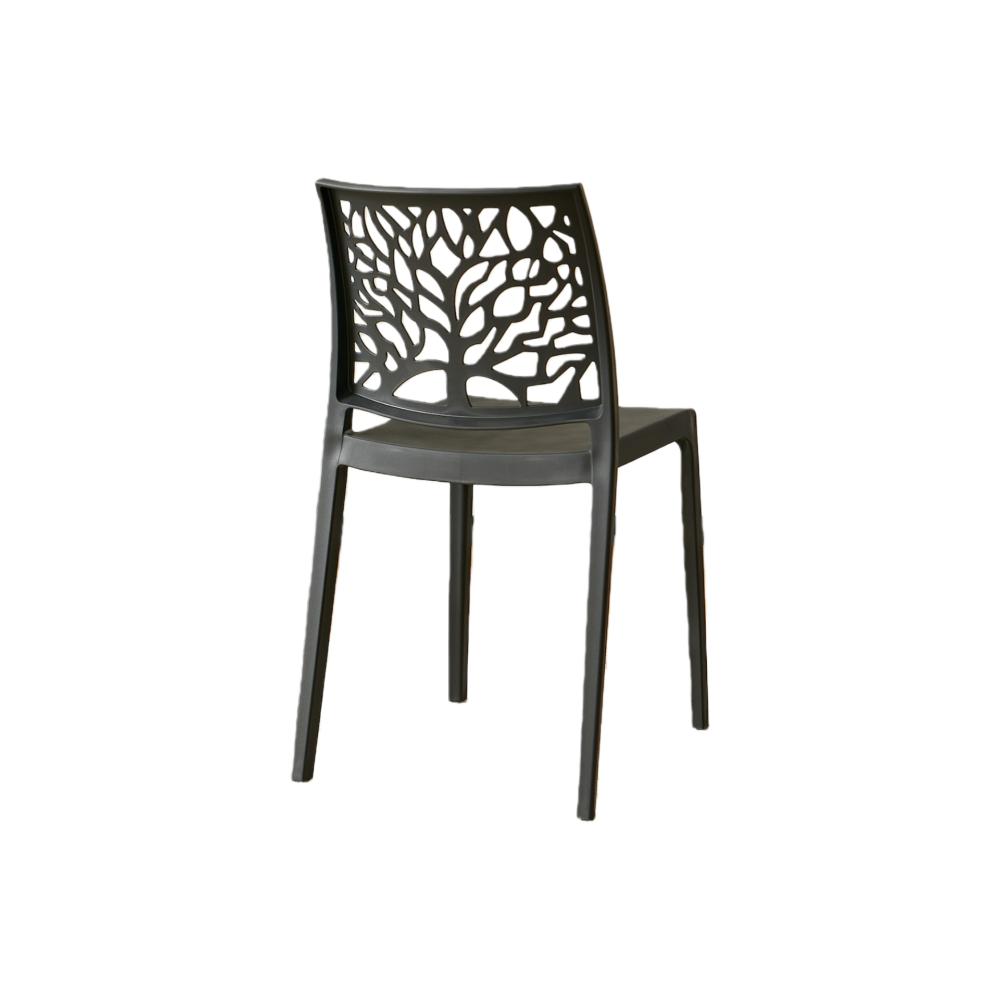 TuHome Harlem Modern Accent Chair, Contemporary Retro Dining - Black