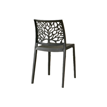 TuHome Harlem Modern Accent Chair, Contemporary Retro Dining - Black