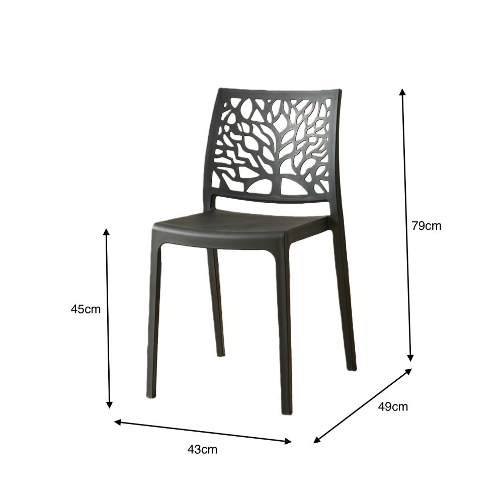 TuHome Harlem Modern Accent Chair, Contemporary Retro Dining - Black