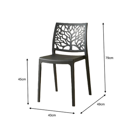 TuHome Harlem Modern Accent Chair, Contemporary Retro Dining - Black