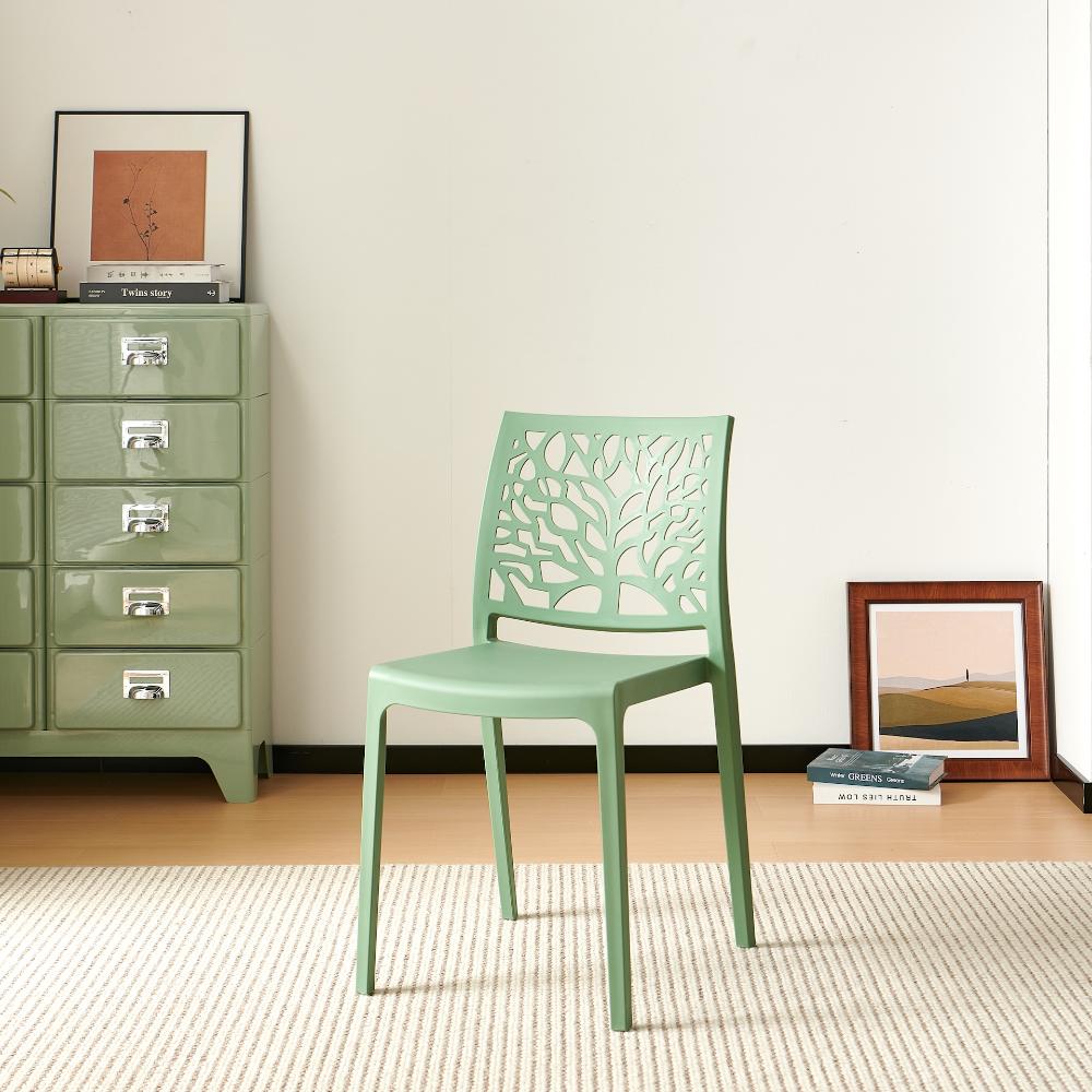 TuHome Harlem Modern Accent Chair, Contemporary Retro Dining - Green